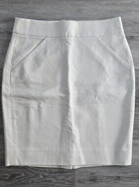 J. Crew Crisp White Pencil Skirt
